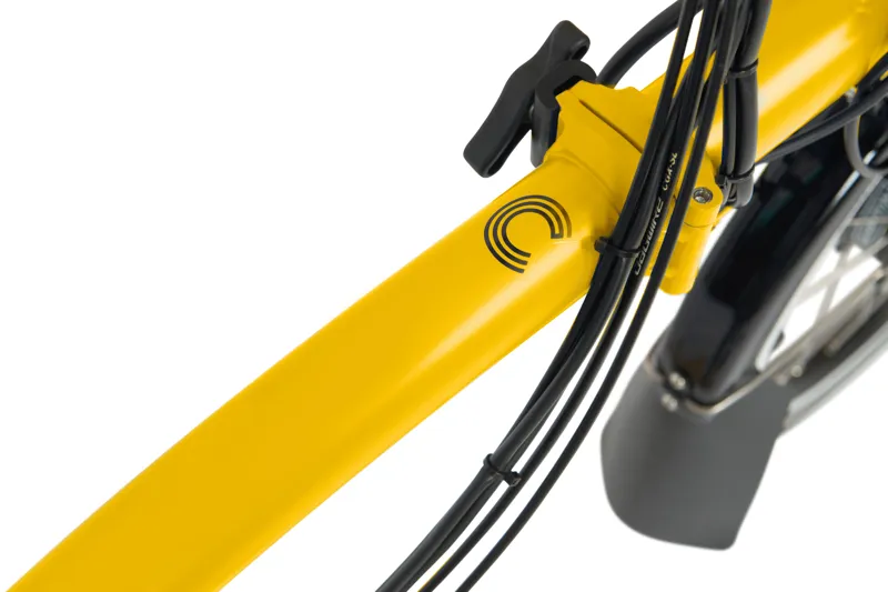 Brompton C Line Explore 2025 High 12-Speed Electric Folding Bike - Bumble Bee Yellow-4