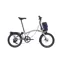 Brompton G Line Electric 4-Speed Folding Bike - Traildust White