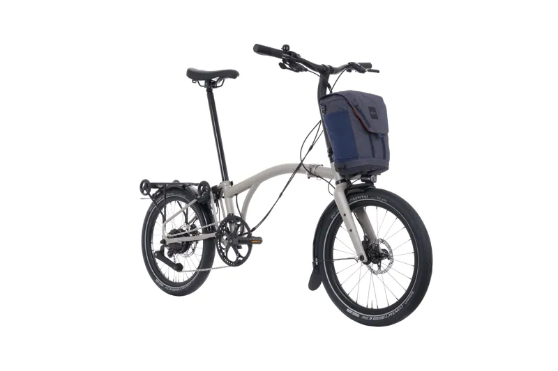 Brompton G Line Electric 4-Speed Folding Bike - Traildust White-1