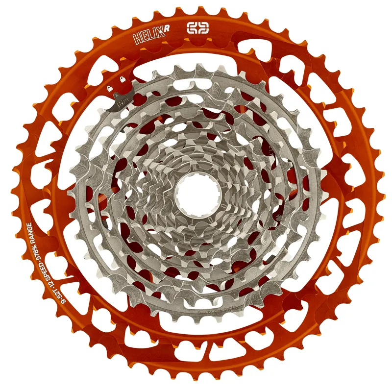 E-Thirteen Helix Race 12 Speed Cassette - 9-52T - Naranja