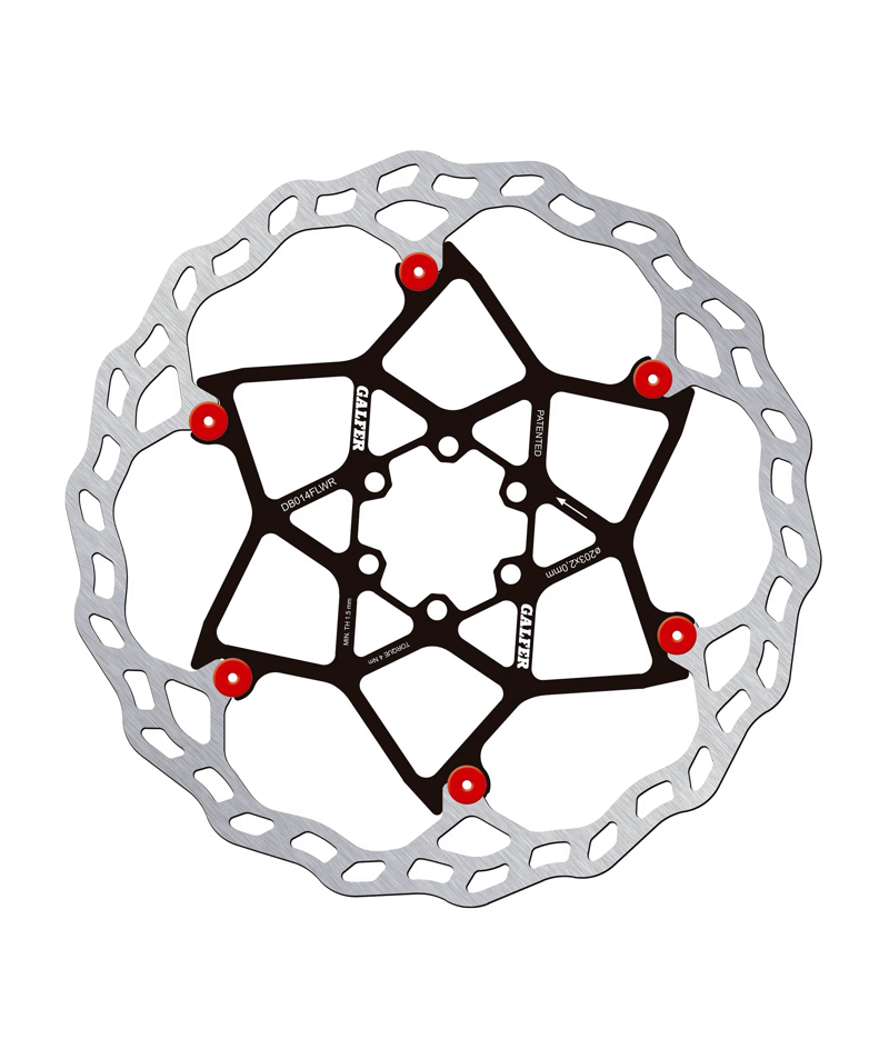 Galfer Wave Floating Disc Rotor - 6 Bolt - 203 X 2.0mm - Red Pins