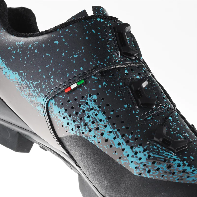 Gaerne Lampo Ladies MTB Cycling Shoes - Matt Black/Grey/Azure-4