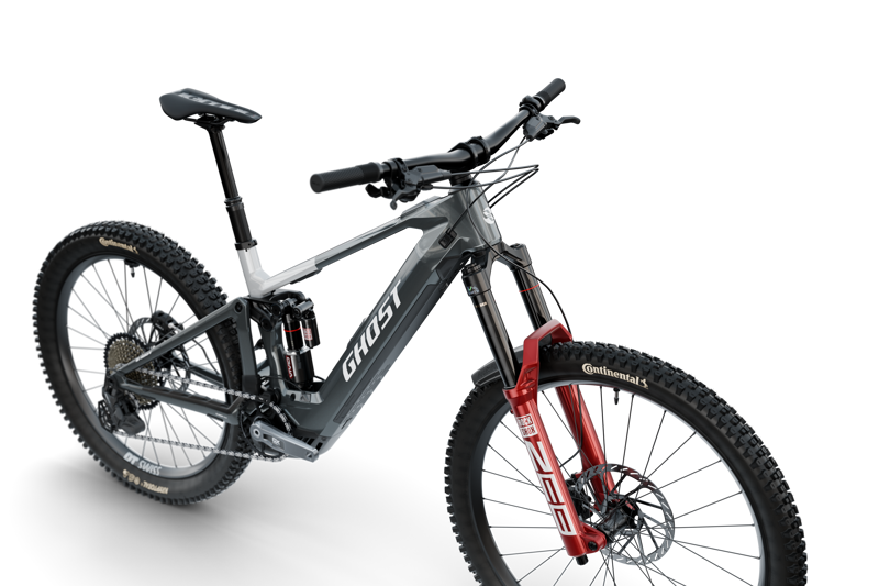 Ghost E-Riot CF Full Party 2026 Electric MTB - Mist Blue/Pure Elegance-2