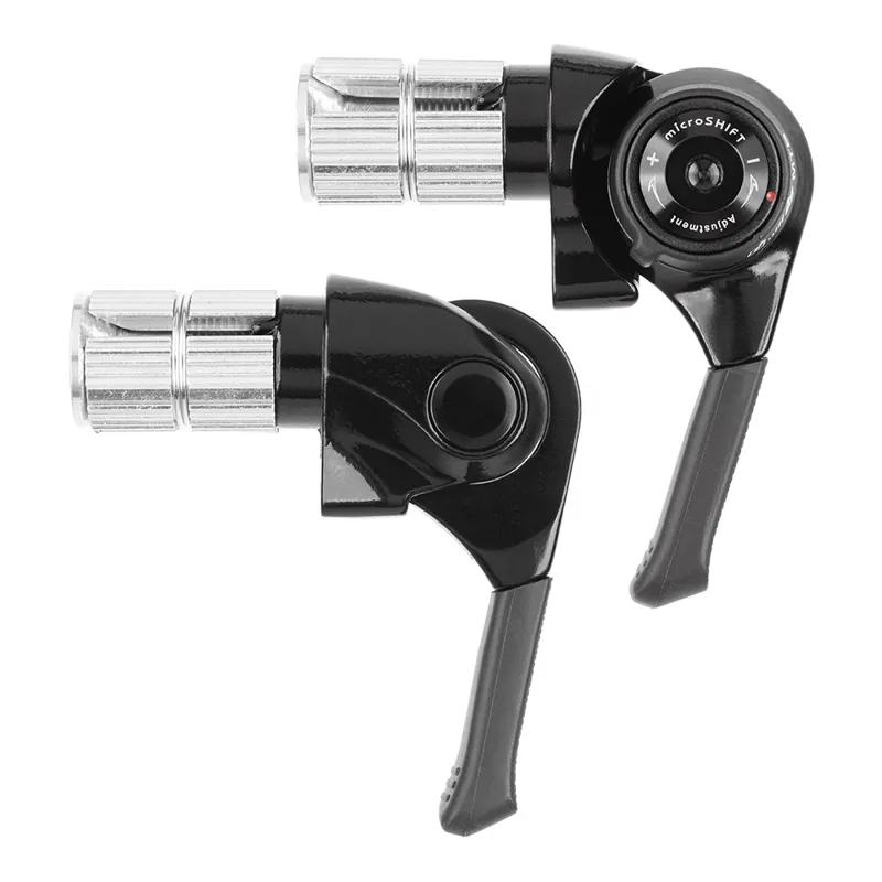 Microshift MT BS-M10 10 Speed MTB Bar End Shifters - Black - Pair