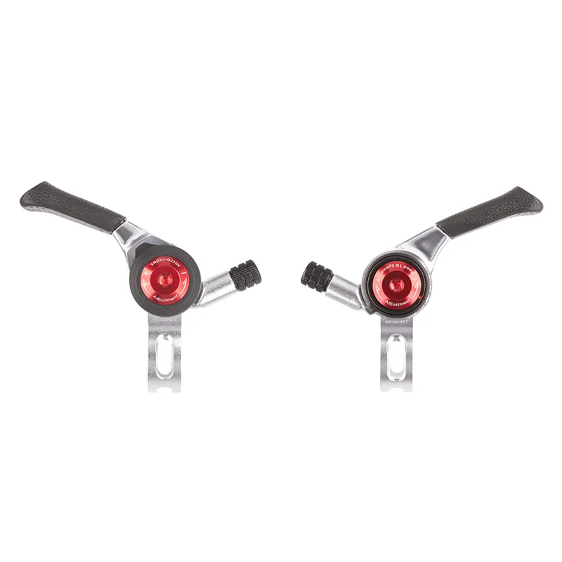 Microshift SL-T10 10 Speed Thumb Shifters For Shimano Road - Silver