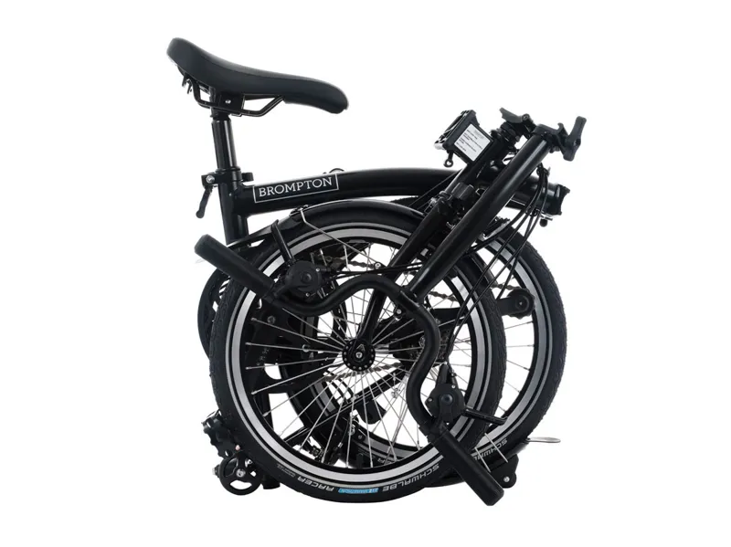 Brompton H12L C Line 12 Speed 2025 Folding Bike - Black Ext.Post-3