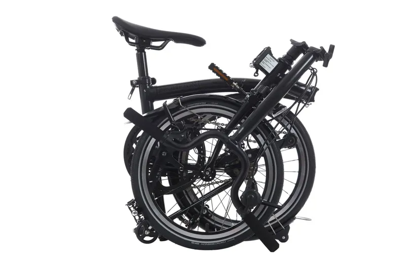 Brompton P Line  Explore 2024 High 12-Speed Folding Bike - Midnight Black - Ext.Post-3