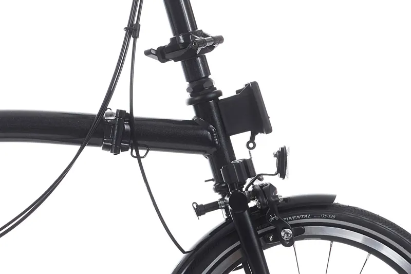 Brompton P Line  Explore 2024 High 12-Speed Folding Bike - Midnight Black - Ext.Post-4