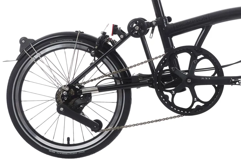 Brompton P Line  Explore 2024 High 12-Speed Folding Bike - Midnight Black - Ext.Post-5