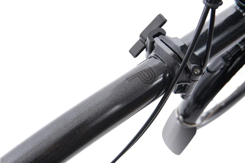 Brompton P Line  Explore 2024 High 12-Speed Folding Bike - Midnight Black - Ext.Post-7
