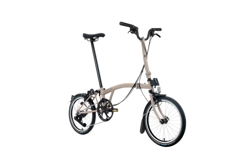 Brompton C Line 4 Speed High Bar 2026 Folding Bike  Ext.Post - Dune Sand-1