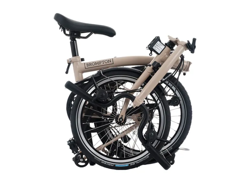 Brompton C Line 4 Speed High Bar 2026 Folding Bike  Ext.Post - Dune Sand-3