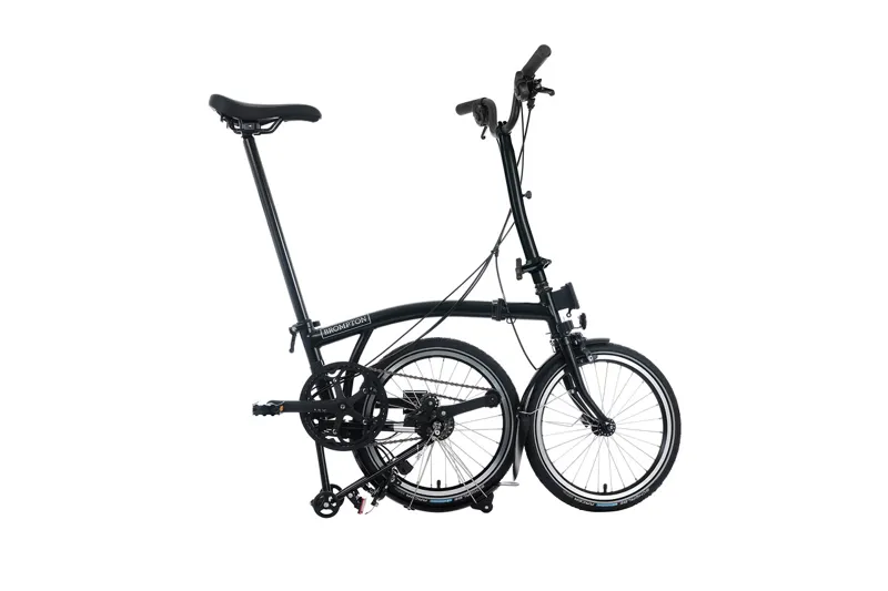 Brompton C Line 4 Speed High Bar + Rack 2026 Folding Bike - Matt Black-2