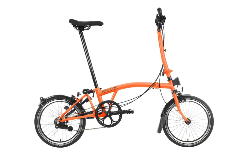 Brompton H6L High Bar C Line Explore 2025 Folding Bike - Sunset Orange
