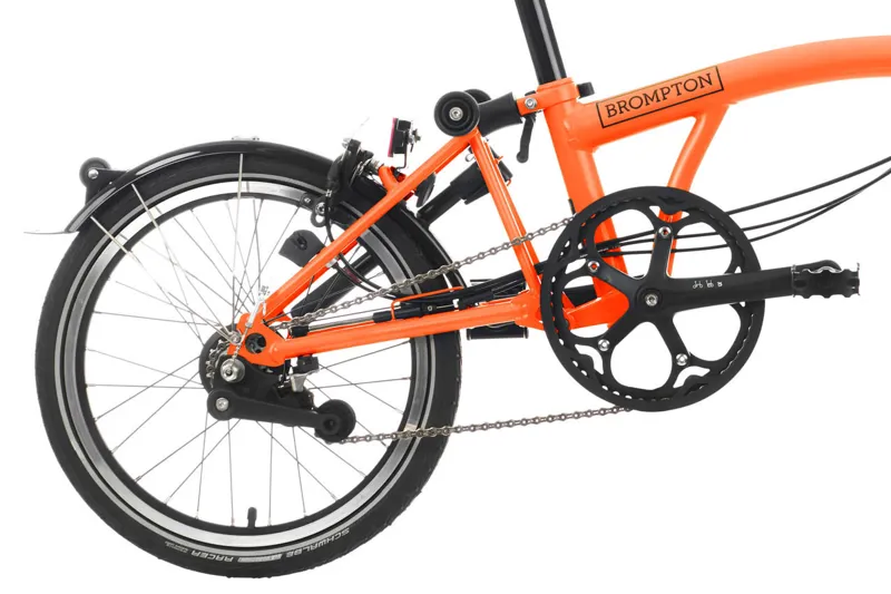 Brompton H6L High Bar C Line Explore 2025 Folding Bike - Sunset Orange-4