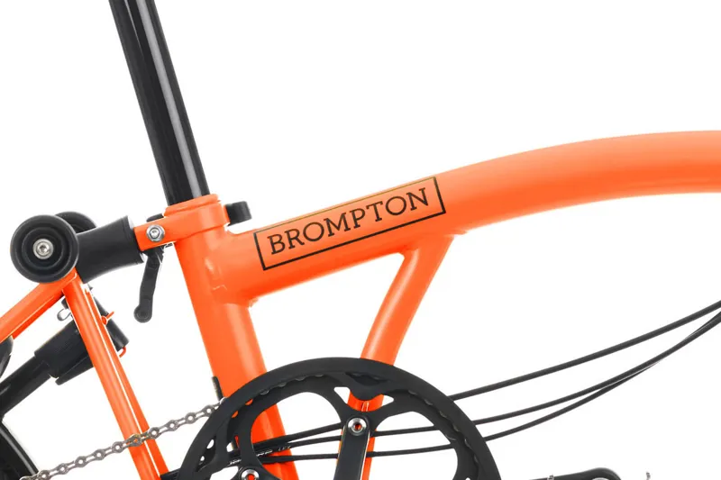 Brompton H6L High Bar C Line Explore 2025 Folding Bike - Sunset Orange-5
