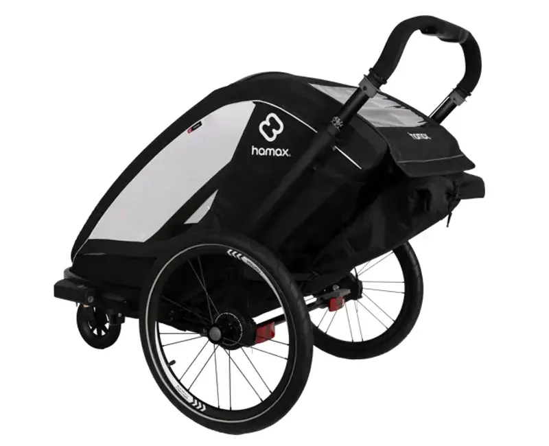 Hamax Breeze One Single Seat Child Bicycle Trailer - Black-3