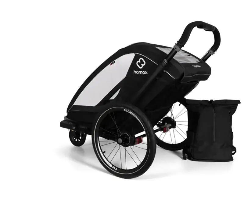 Hamax Breeze One Single Seat Child Bicycle Trailer - Black-4