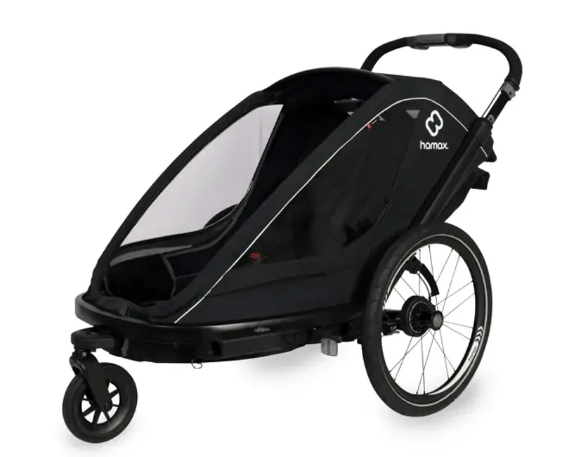 Hamax Breeze One Single Seat Child Bicycle Trailer - Black-1