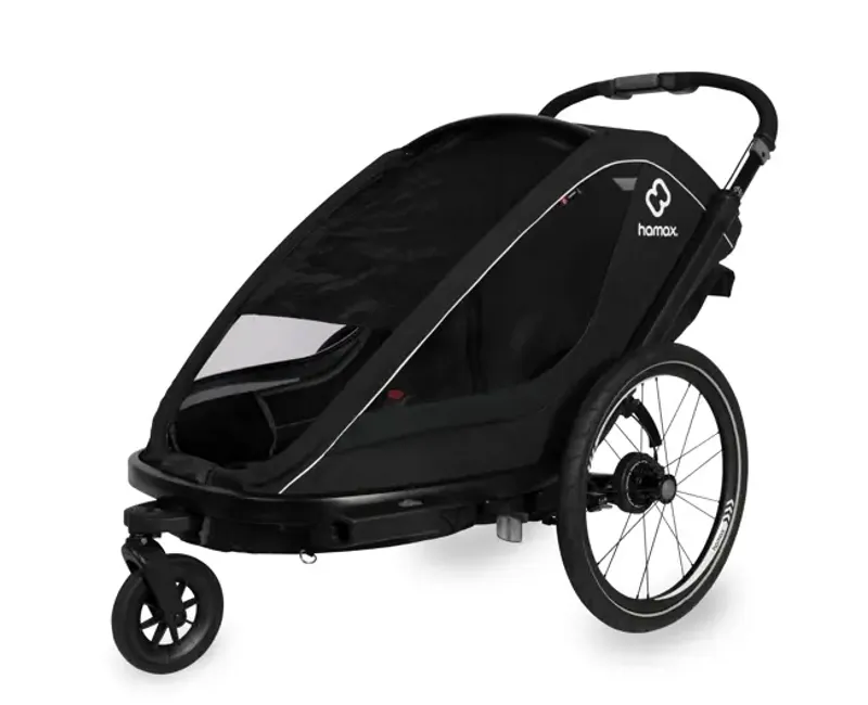 Hamax Breeze One Single Seat Child Bicycle Trailer - Black-2