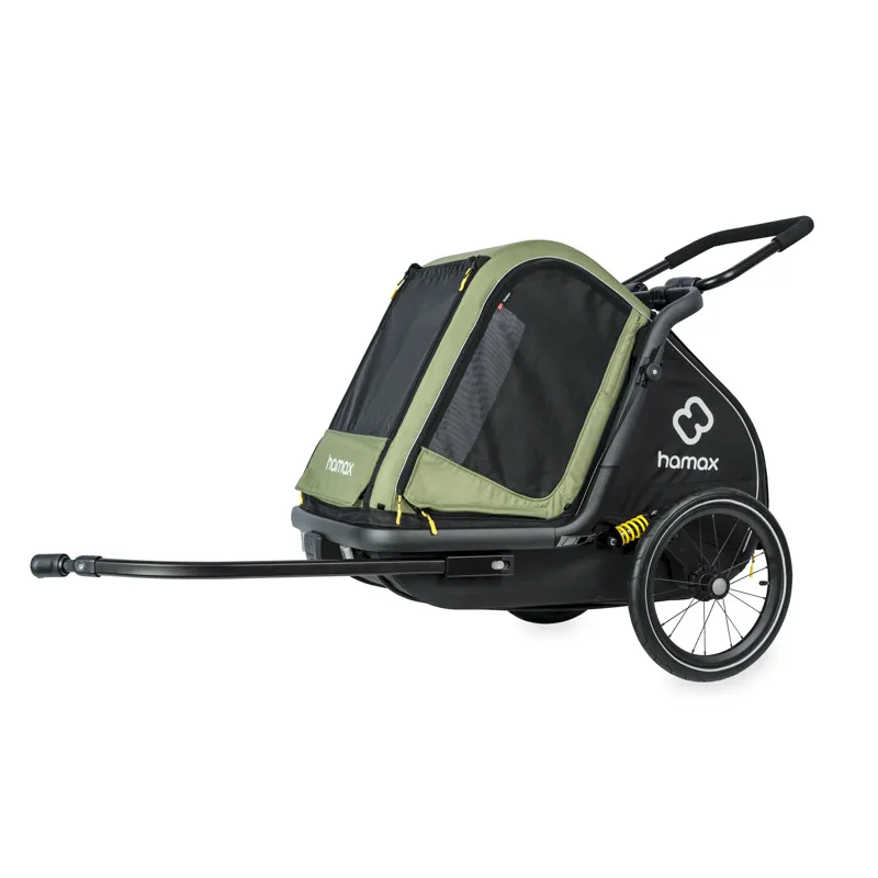 Hamax Pluto Dog Trailer For Medium Sized Dogs - Green