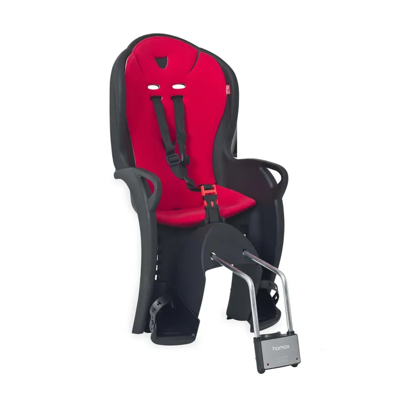 Hamax Kiss Frame Mounted Rear  Child Bike Seat - Black/Red