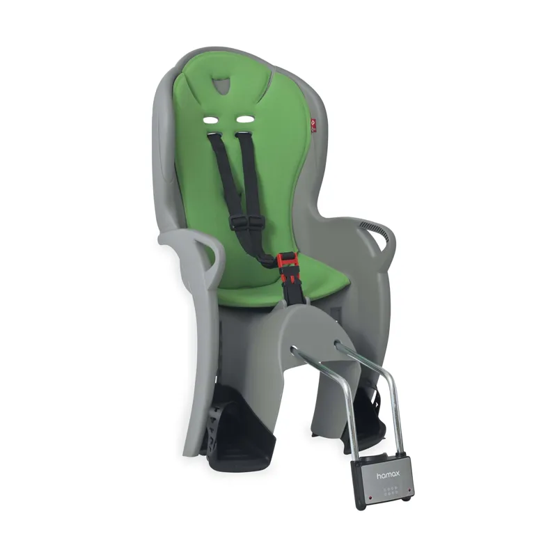 Hamax Kiss Medium Frame Mounted Rear Child Seat - Grey/Green