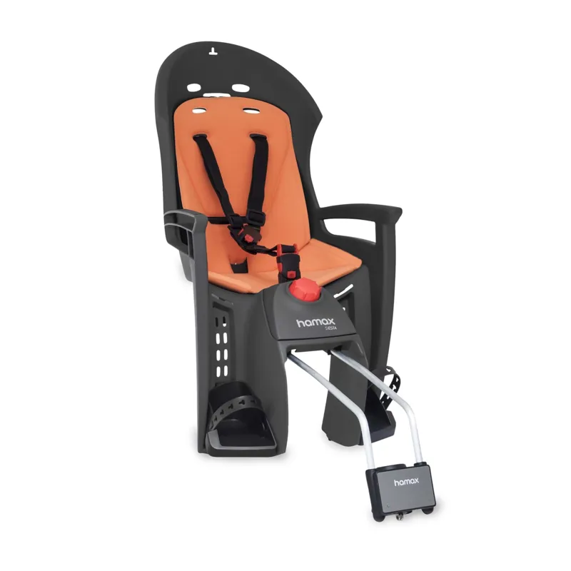 Hamax Siesta Frame Mounted Child Seat W/ Lockable Bracket -Grey/Orange