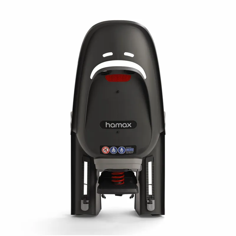 Hamax Zenith Relax Rack Mounted Child Seat W/ Carrier Adapter - Grey/Red-2