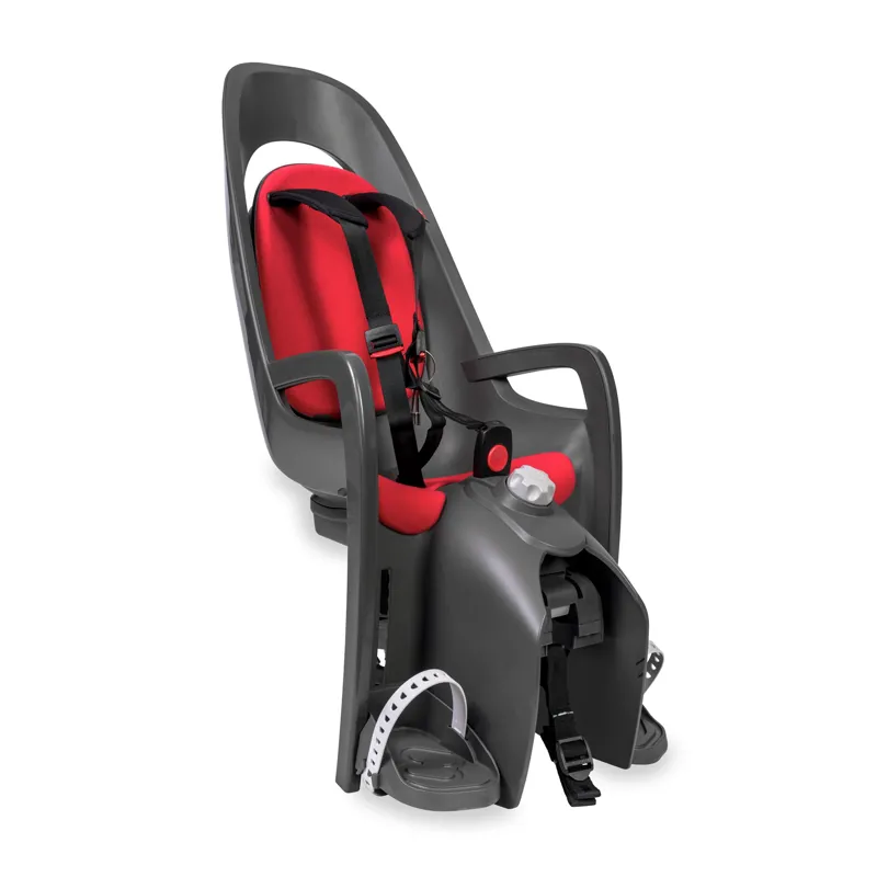 Hamax Caress Rack Mounted Child Seat W/ Carrier Adapter - Grey/Red