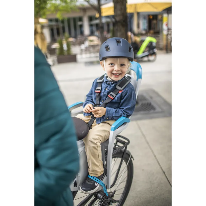 Hamax Amaze Rack Mounted Child Seat W/ Carrier Adapter - Grey/Petrol-3