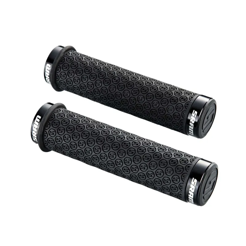 Sram DH Silicone Double Clamps + End Plugs Locking Grips - Black