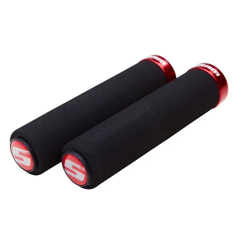 Sram Foam 129mm Single Red Clamp + End Plugs Locking Grips - Black