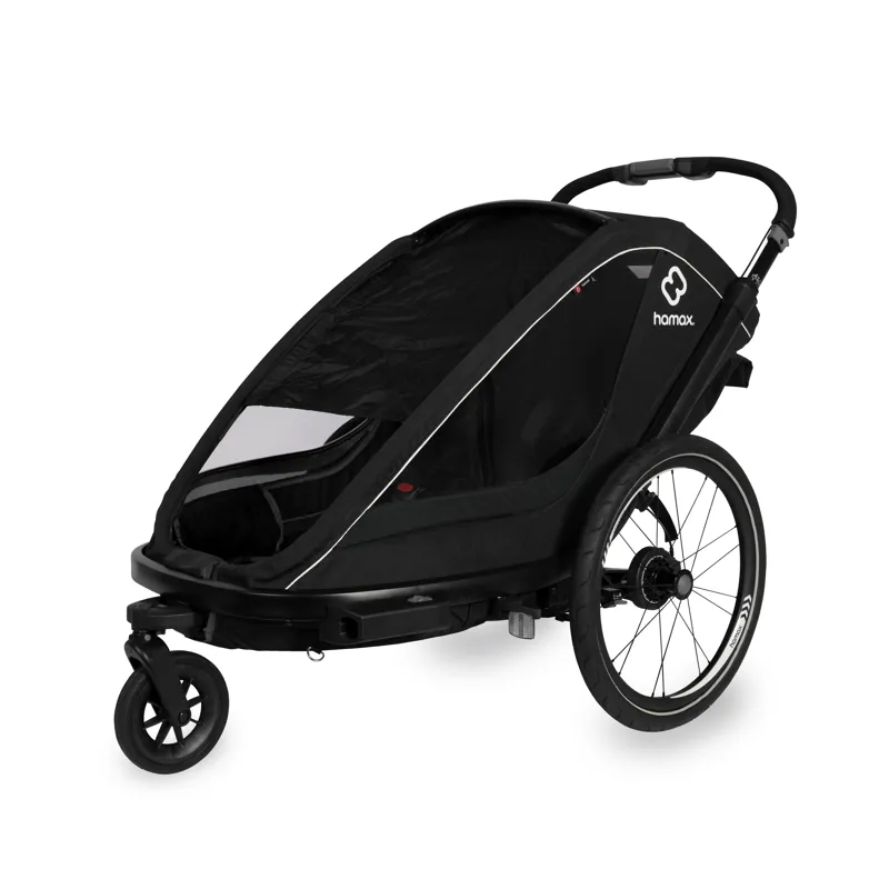 Hamax Breeze 2 Seat Child Bicycle Trailer - Black-2