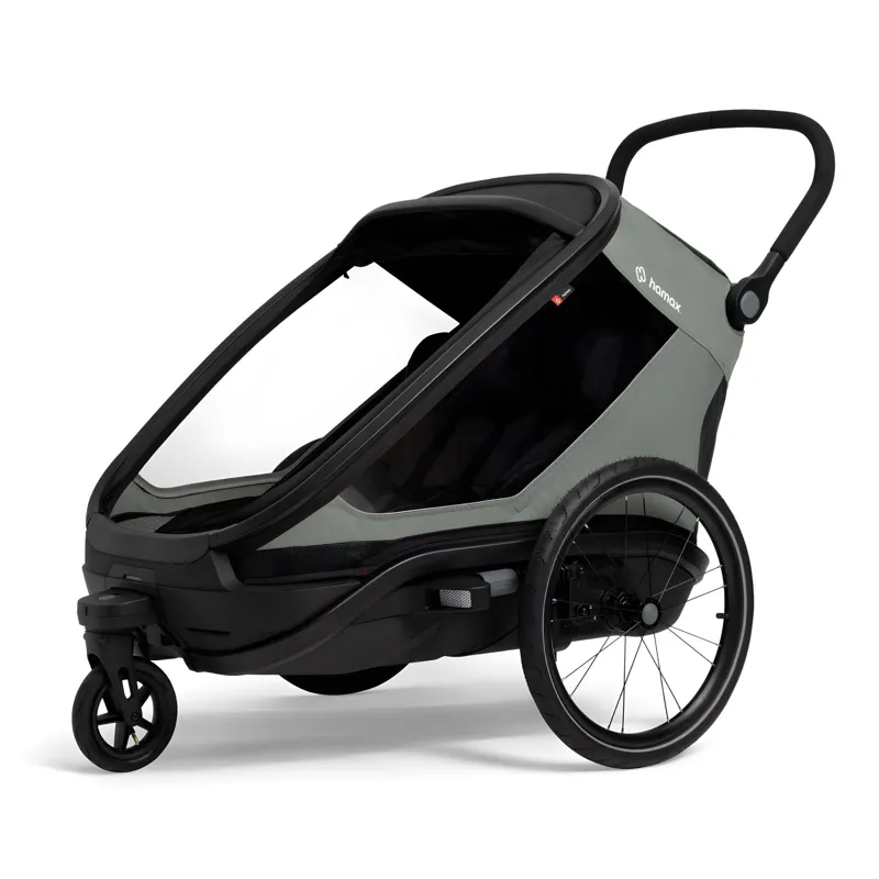 Hamax Outback Next Twin Bicycle Trailer - Green-1