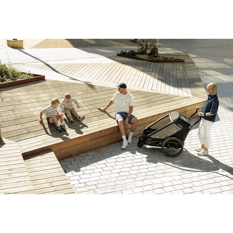 Hamax Outback Next Twin Bicycle Trailer - Black-7