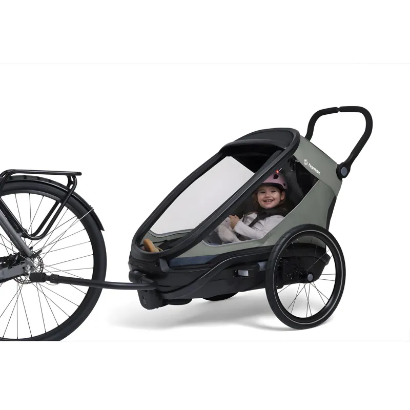Hamax Outback Next Single Child Bicycle Trailer - Green-5