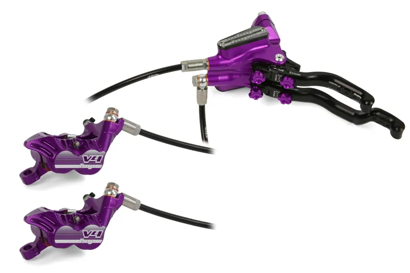 Hope Tech 3 V4 DUO MTB Disc Brakes- No Rotor - Purple