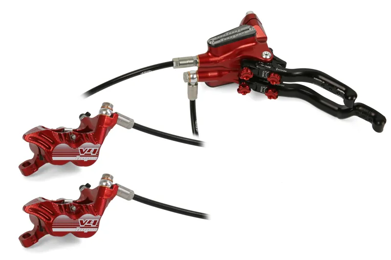 Hope Tech 3 V4 DUO MTB Disc Brakes- No Rotor - Red