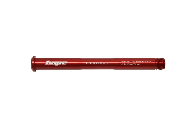 Hope Rockshox Pike/Lyric/Zeb 110 x 15mm Front Thru Axle - Red