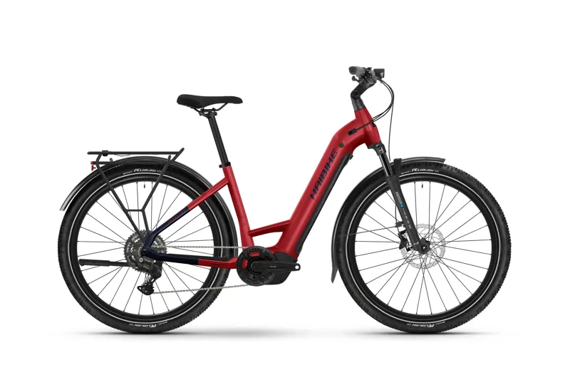 Haibike Trekking 7 Lowstep 2026 Electric Hybrid Bike - Fruity Red