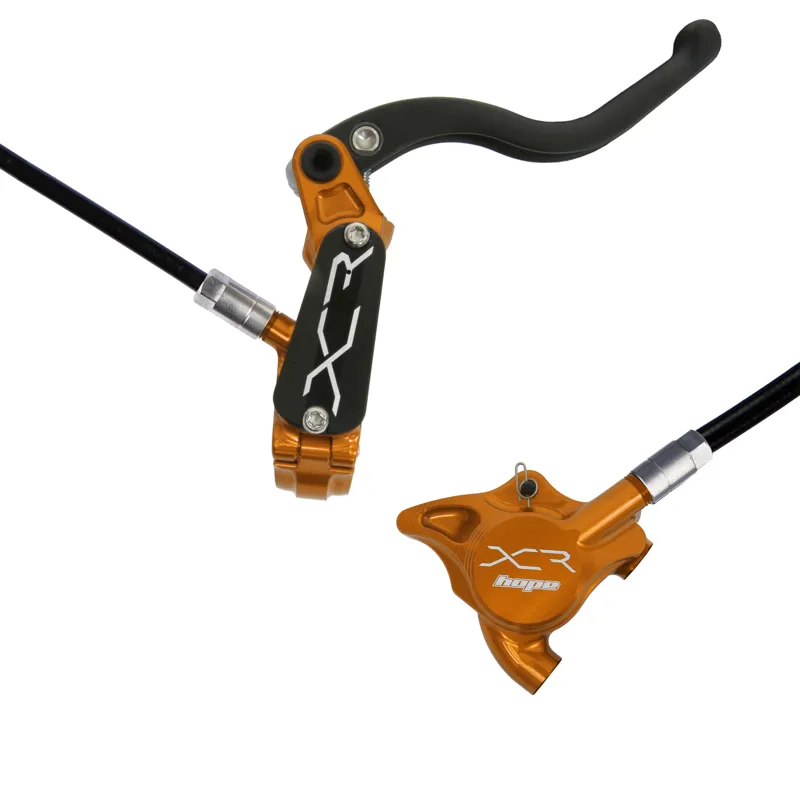Hope XCR Pro XS Flat  Mount MTB Disc Brakes - No Rotor - Orange