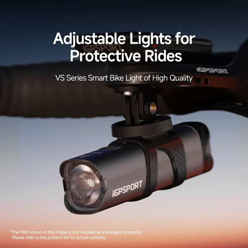 iGPSport VS1200S Smart Front Bike Light - Silver-2