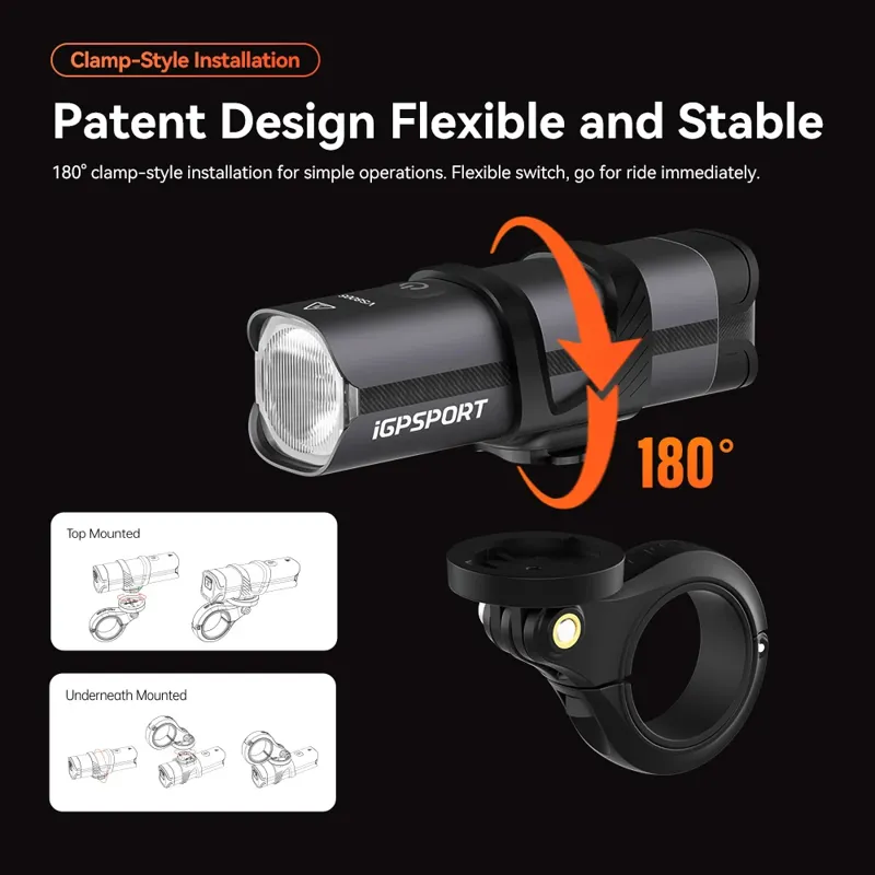 iGPSport VS800S Smart Front Bike Light - Silver-4