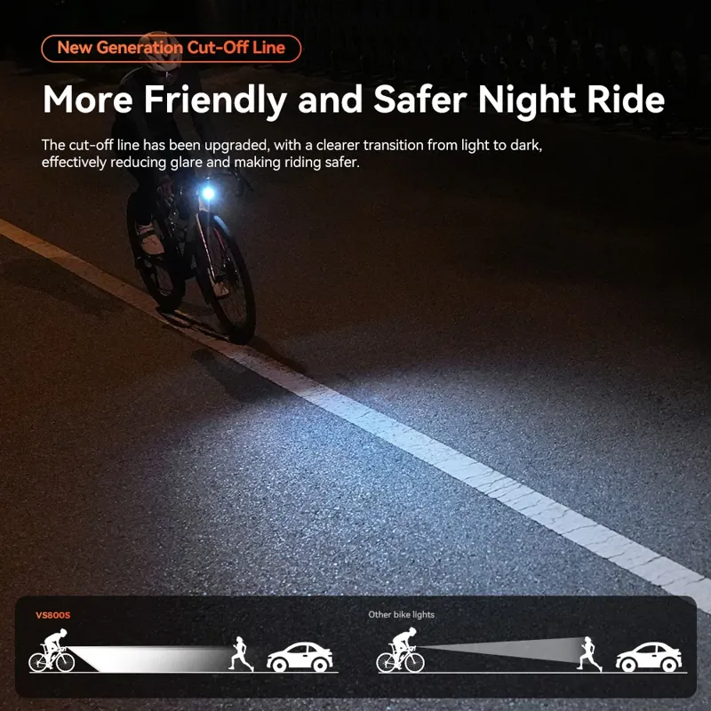 iGPSport VS800S Smart Front Bike Light - Silver-5