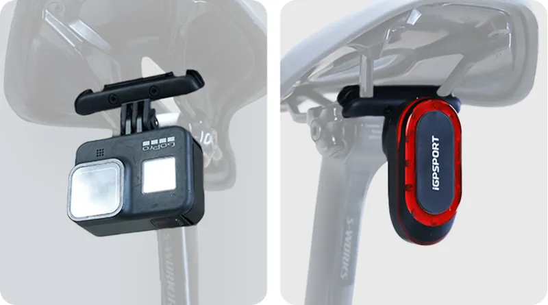 iGPSport M30S Saddle Rail Mount For Tail Lights - Black-3
