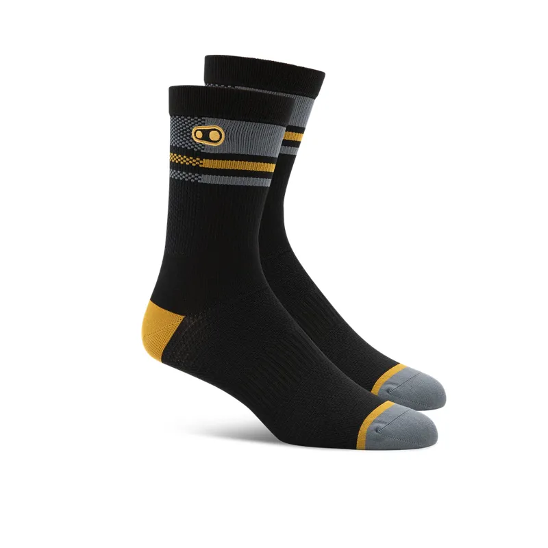 Crank Brothers Icon MTB Socks - Black/Gold