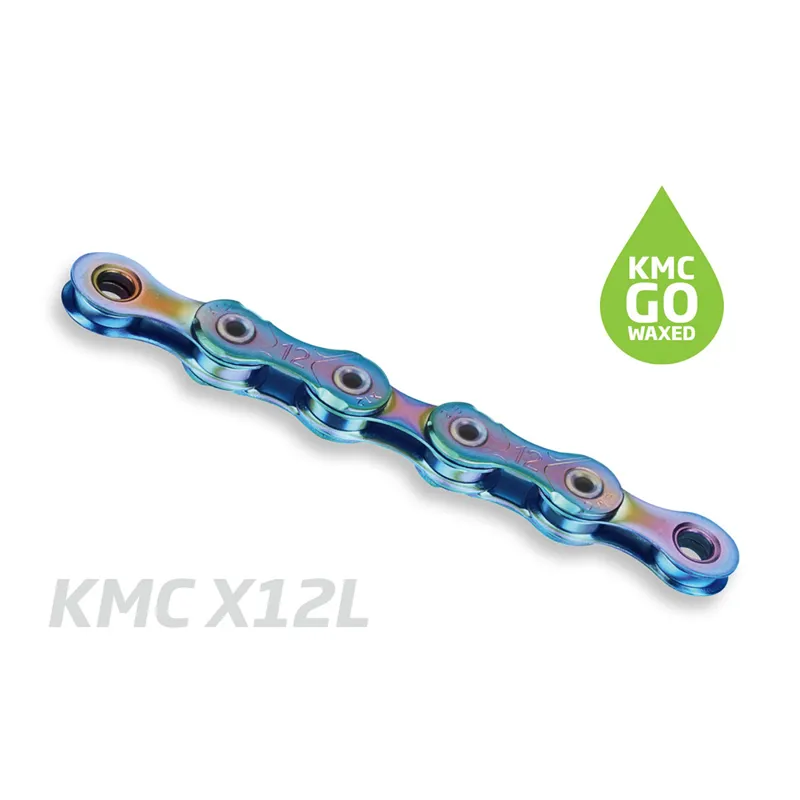 KMC X12L 12 Speed Pre-Waxed Aurora Chain - 126L - Aurora Blue-1