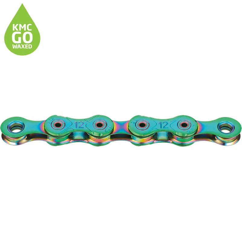 KMC X12L 12 Speed Pre-Waxed Aurora Chain - 126L - Aurora Green