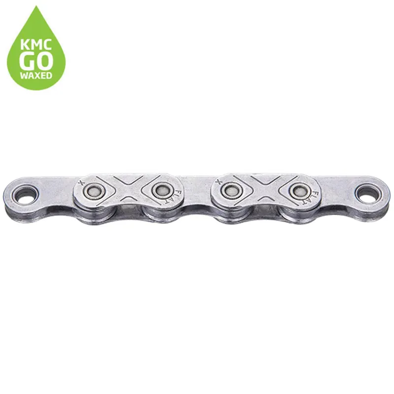 KMC X Flat SRAM 12/13 Speed EPT Waxed Chain - 126 Link - Silver